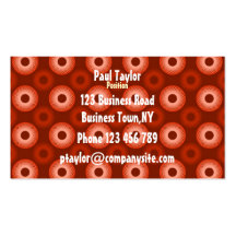Feeling Sixties Red Business Card Template