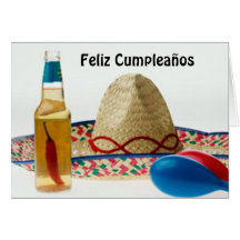FELIZ CUMPLEANOS-HAPPY BIRTHDAY SPANISH CARD