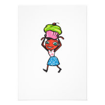Female Ant Carrying Cupcake and Cookie Announcement
