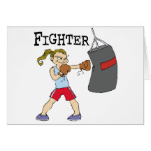 Female Boxer Greeting Card