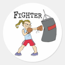 Female Boxer Stickers