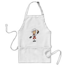 Female Chef with Oven Mitts Tshirts and Gifts Aprons