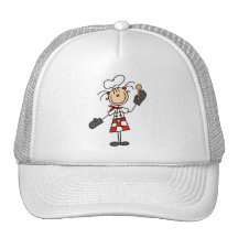 Female Chef with Oven Mitts Tshirts and Gifts Trucker Hats