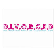 Female Definition of Divorce Post Card