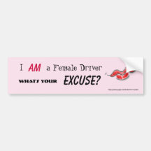 Female Driver Bumper Sticker