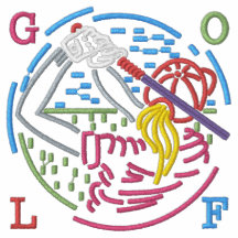 female golf player embroidery embroidered polo shirt