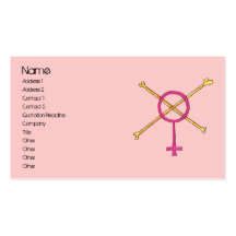 FEMALE PIRATE profile card Business Card