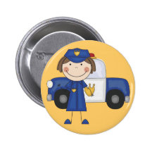 Female Police Officer Tshirts and Gifts Buttons