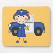 Female Police Officer Tshirts and Gifts Mousepad