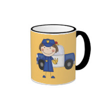 Female Police Officer Tshirts and Gifts Coffee Mugs