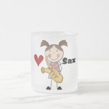 Female Saxophone Player Tshirts and Gifts Mugs