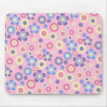 Feminine Pastel Flowers - Mouse Pad