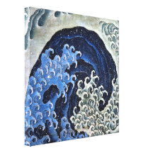 Feminine Wave. Katsushika Hokusai Stretched Canvas Print