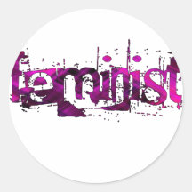 Feminist Round Stickers