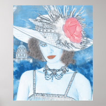 FEMME EN BLEU PRINT