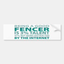 Fencer 3% Talent Bumper Stickers