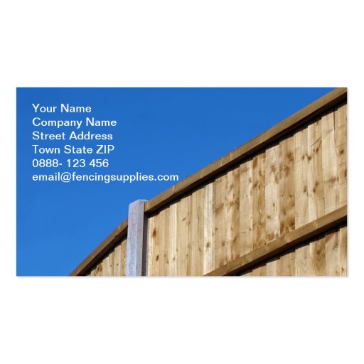 Fencing Business Card Zazzle