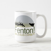 Fenton! the dog chasing deer in Richmond Park Mugs