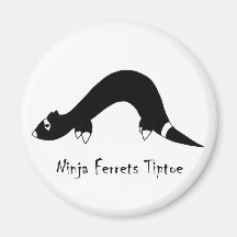 Ferret Ninja Refrigerator Magnet