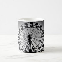 Ferris Wheel in Black and White Photo Gifts Mug