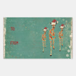 Festive Amber & Azure Giraffes Gift Sticker