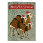 Festive  Camels Merry Christmas Card