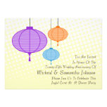 Festive Garden Paper Lanterns Anniversary Invitati Personalized Invitation