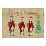 Festive Llamas Merry Christmas Card
