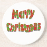 Festive Merry Christmas Design coasters