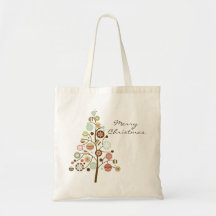 Festive Ornaments Tree Merry Christmas Tote Bag