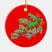 Festive Sea Dragon Ornament