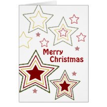 Festive Stars Christmas Card