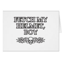 Fetch My Helmet, Boy Greeting Cards