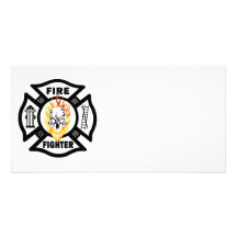 FF Flaming Skull Customized Photo Card