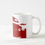 Fiat 500 classic mug - red on light