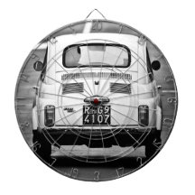 Fiat 500 in Rome, Italy, dartboard