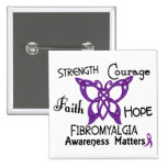 Fibromyalgia Celtic Butterfly 3 Pinback Button