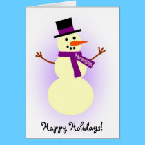 Fibromyalgia Snowman card cards