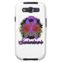 Fibromyalgia Survivor Rose Grunge Tattoo Galaxy S3 Cases