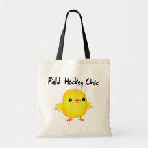 Field Hockey Chic Canvas Bags