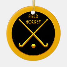 Field Hockey Christmas Ornament
