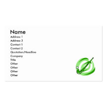 Field Hockey green logo Business Cards