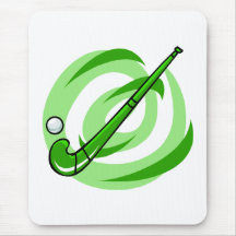 Field Hockey green logo Mouse Pad