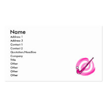 Field Hockey pink logo Business Card Template