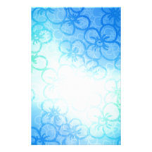 Field Of Flower - Blue Personalized Stationery