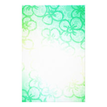 Field Of Flower - Green Stationery