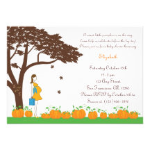 Field of Pumpkins Baby Shower Invitations