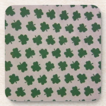 Field of Shamrocks Beverage Coasters