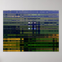 Fields of Green Abstract Poster