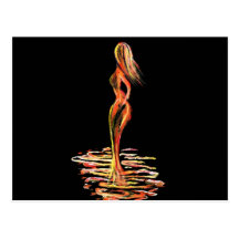 Fiery Girl Postcard